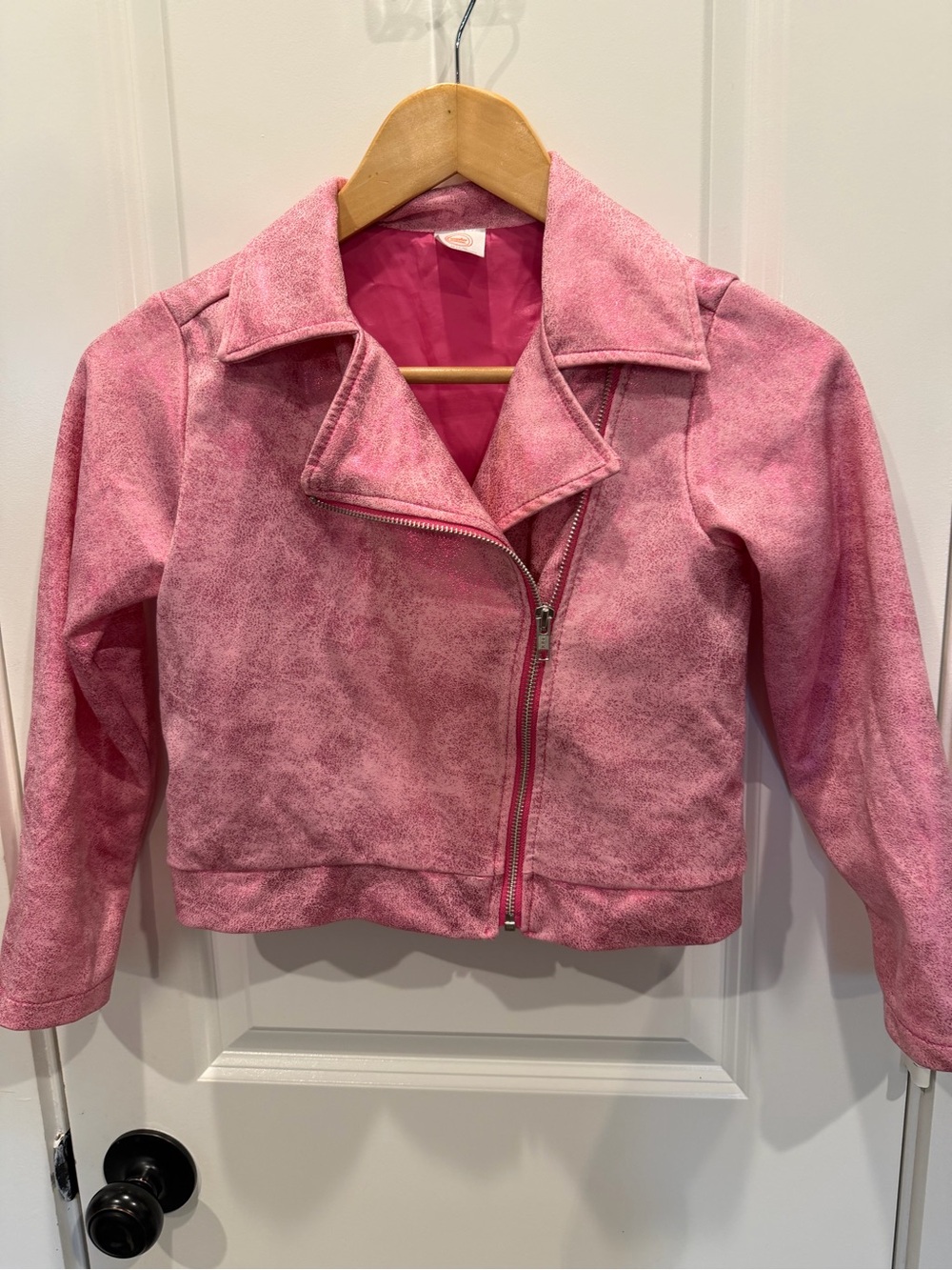 Girls Pink Moto Jacket